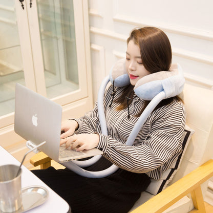 U-Shaped Neck Pillow with Phone Holder