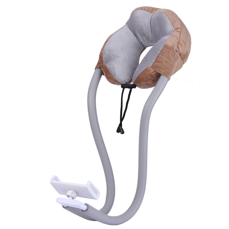U-Shaped Neck Pillow with Phone Holder