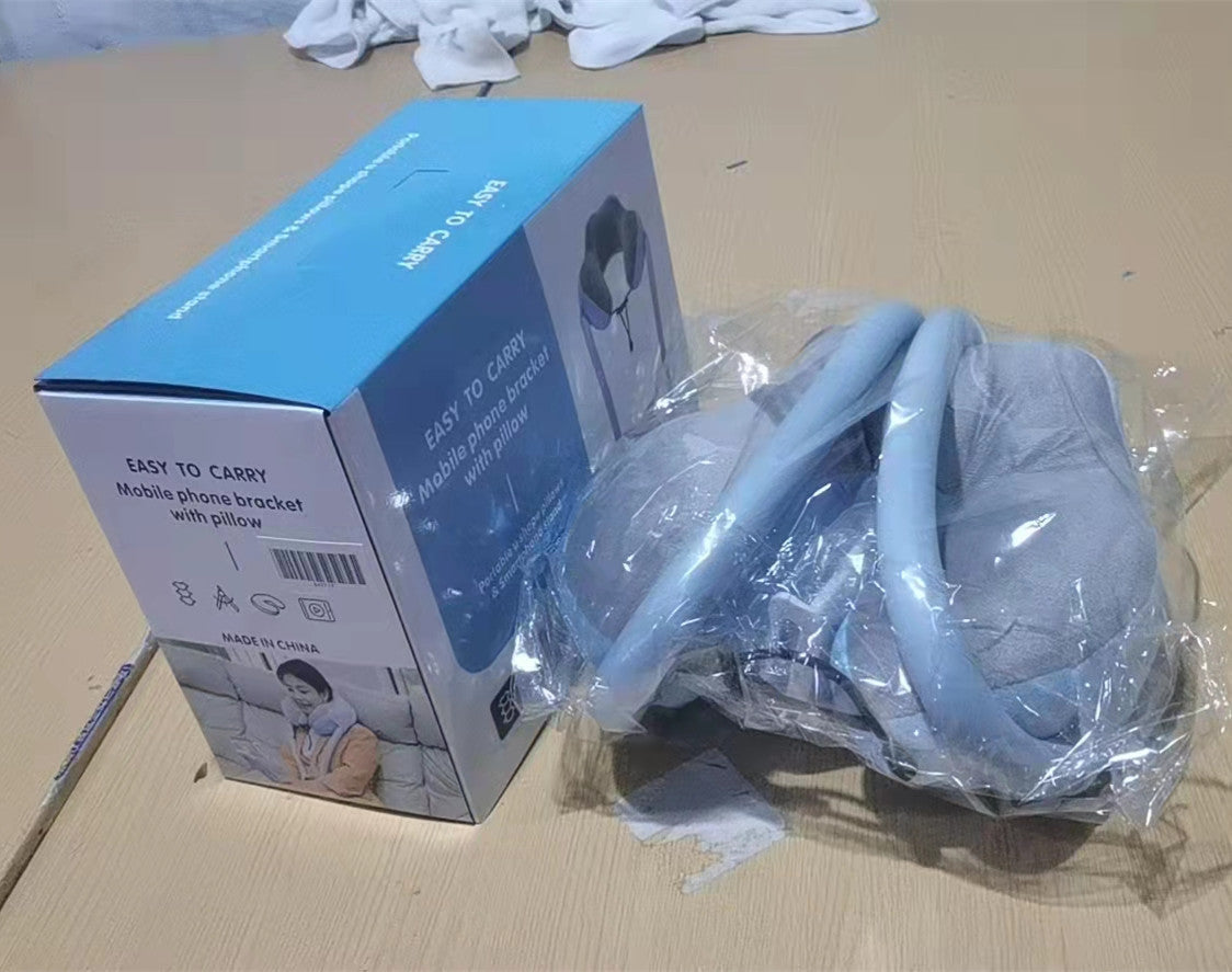U-Shaped Neck Pillow with Phone Holder